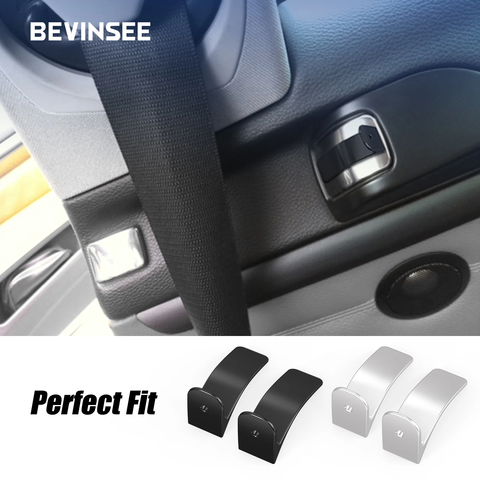 BEVINSEE Extensor de fijación para cinturón de seguridad para BMW E92 Serie 3 2007-2013