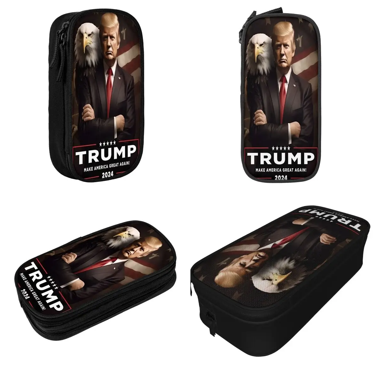 Trump Vance 2024 President Election Merch Pen Box Large Capacity For School Pen Case Gift