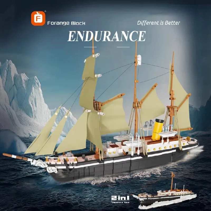 

Endurance Pirate Ship Building Blocks Ghost Ship Model Bricks Assembling Technik Ornament DIY Creative Toys Adult Gifts 2215PCS