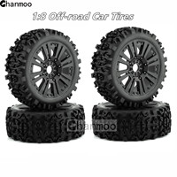 Chanmoo 1:8 Buggy Tires Wheels Tyre 17mm Hub for RC Off Road Car KYOSHO HPI LOSI HSP GT2 Axial Traxxas Vkar Hobao Redcat Parts