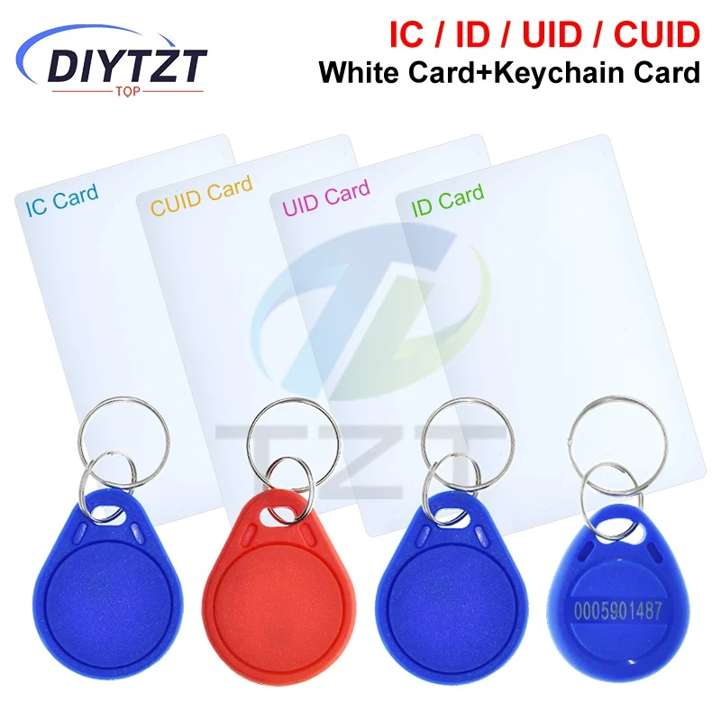 RFID riscrivibile 13,56 MHz CUID UID IC / 125 KHZ ID Carta vuota Clone Token Tag Chiave / Carta bianca Copiabile Modificabile Smart IC Card