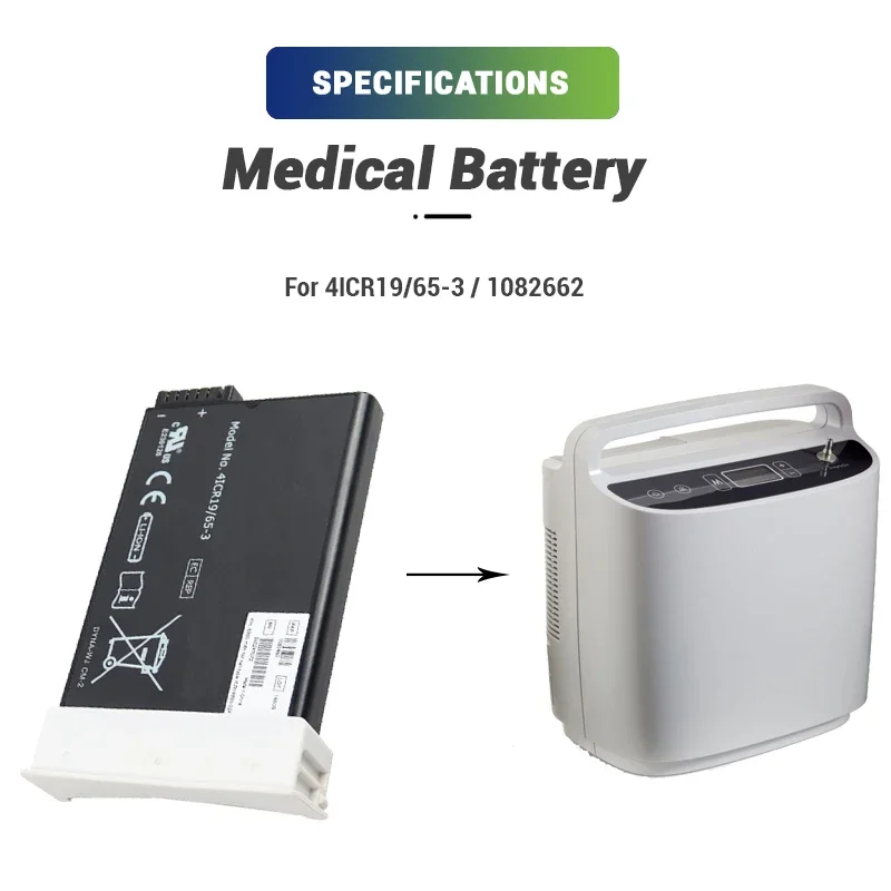 Hot Selling 14.4V 6300mAh Replacement Lithium Ion 4ICR19/65-3 1082662 Li-ion Medical for Concentrator Portable