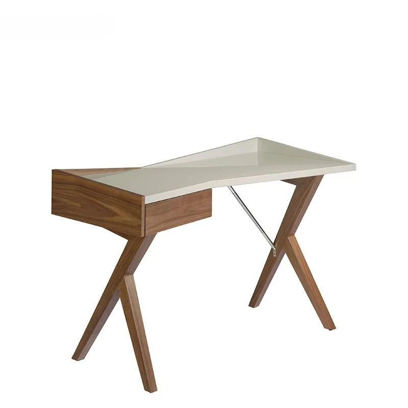 

Nordic Modern Light Luxury Solid Wood Office Computer Desk, Long Desk, Log Writing Desk, Workbench