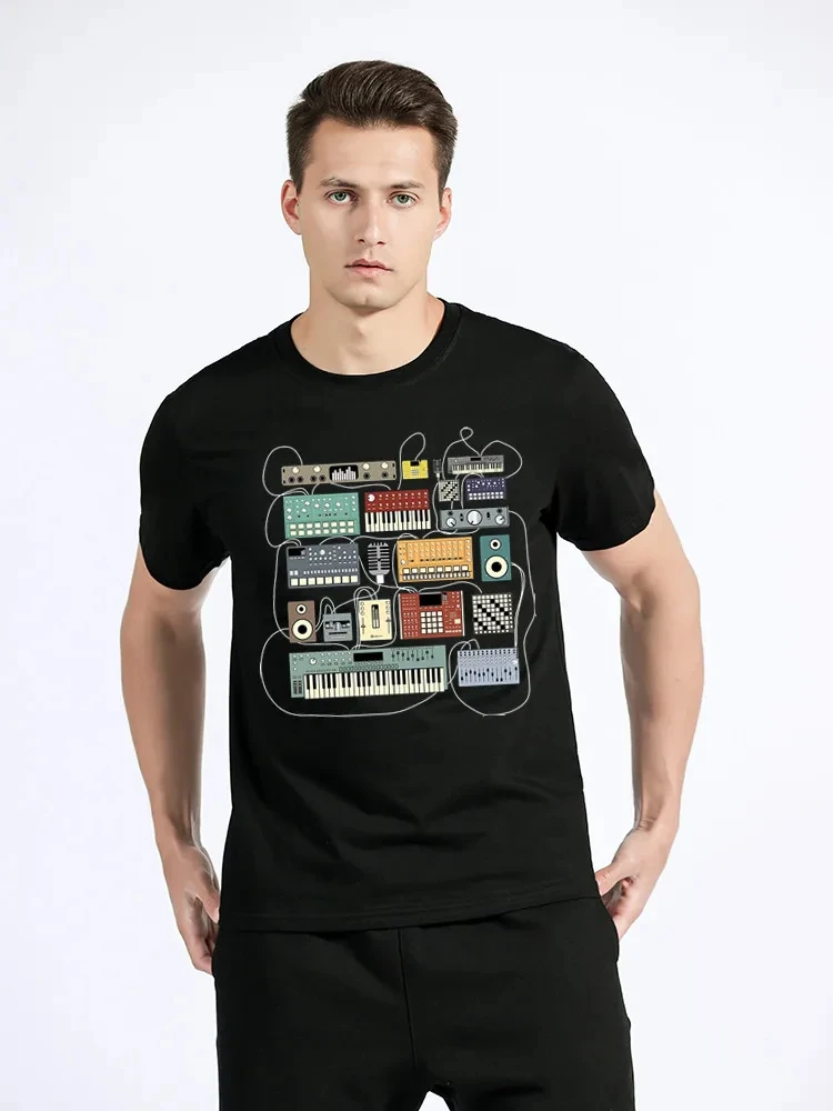 Electronic Musician Synthesizer And Drum Machine Dj Hot Sale Clown T Shirt Men Women Cotton Tshirt Fashion T-shirt Streetwear