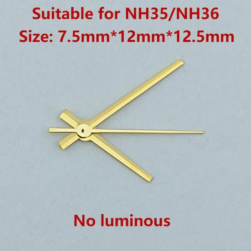 Manecillas de reloj NH35 manecillas NH36 agujas punteros de reloj no luminosos adecuados para movimiento Datejust NH35 NH36 piezas de accesorios de reloj