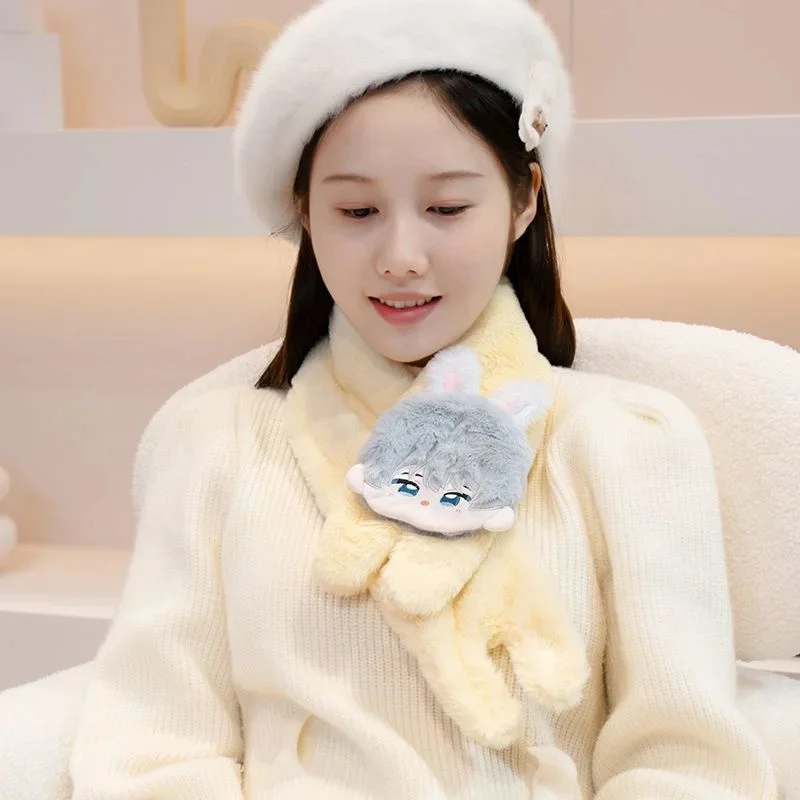 وشاح من القطيفة لشخصية الحب والعميق للجنسين بتصميم كسول هدية شتوية منسوجة حراريًا للأطفال #3