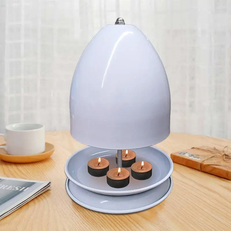 Tea Light Stove Candle Oven Metal Tea Light Heater Tea Light Fireplace Double-Walled Tea Light Holder For Up To 4-8 Tea Lights