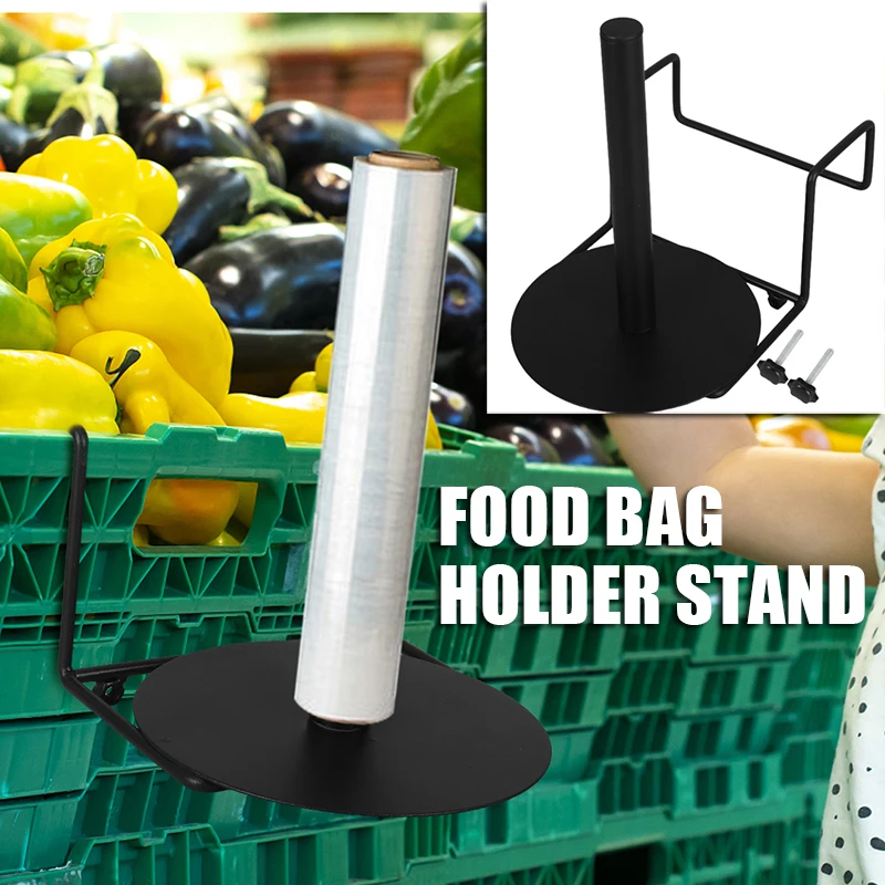 

Plastic Roll Holder Grocery Dispenser Organizer Sturdy Structure Supermarket Supplies Food Stand Storage Rack Iron Bag Organizer