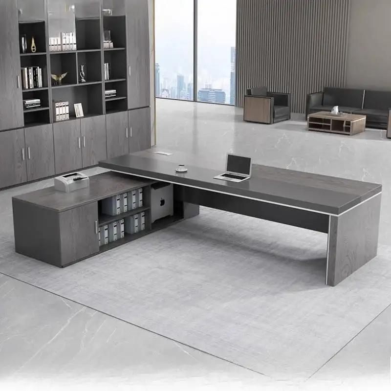 Luxury Manager Office Desks Drawers Adjustable Large Executive Office Desks Workstation Wooden Mesa De Escritorio Furniture