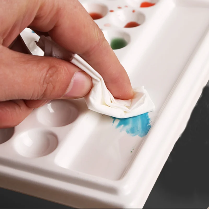 Ceramic Artist Watercolor Palette Rose-shaped Gouache Ceramic Palette Bone China Flower-shaped Paint Painting Supplies