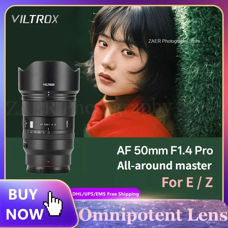 Viltrox 프로 플래그십 시리즈 자동 초점 렌즈 AF 50mm F1.4 프로 멀티씬 다용도 카메라 렌즈 E/Z 마운트용 초고해상도