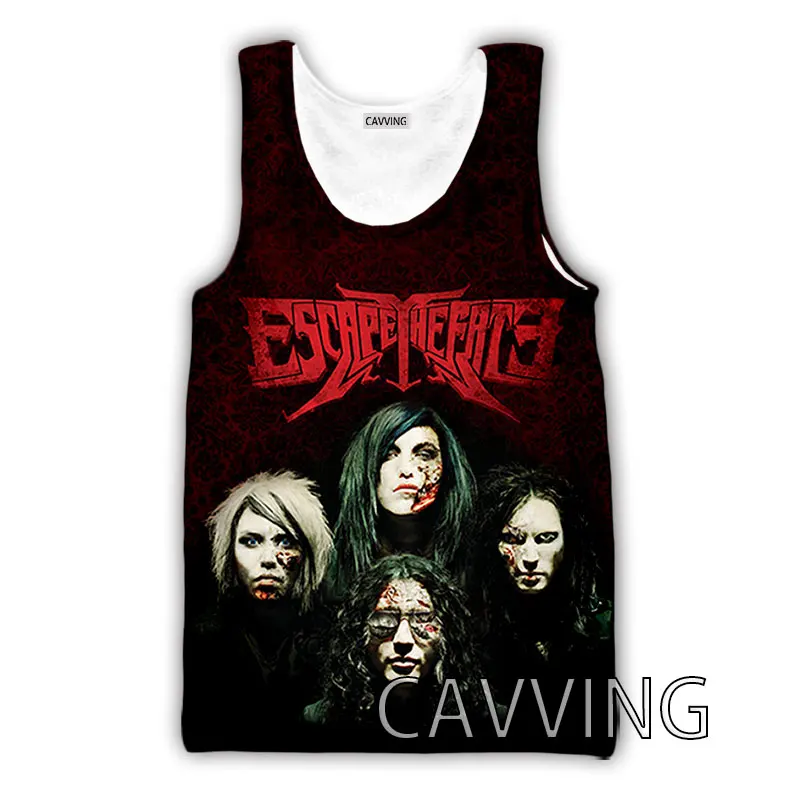 CAVVING 3D Printed  Escape The Fate  Rock  Tank Tops Harajuku Vest  Summer Undershirt Shirts Streetwear for Men/women