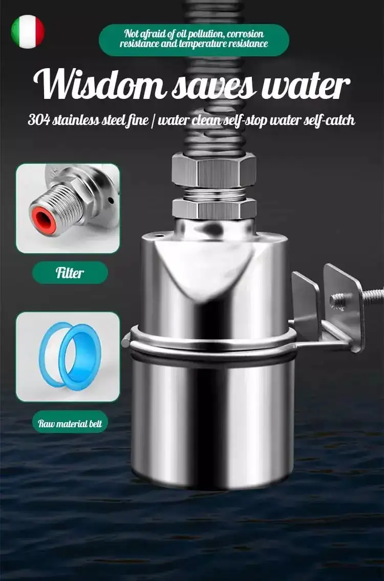 

Stainless Steel Completely Automatic Water Level Control Floating Valve 1/2 3/4 Float Valve Water Tank Water Tower Shutoff Valve