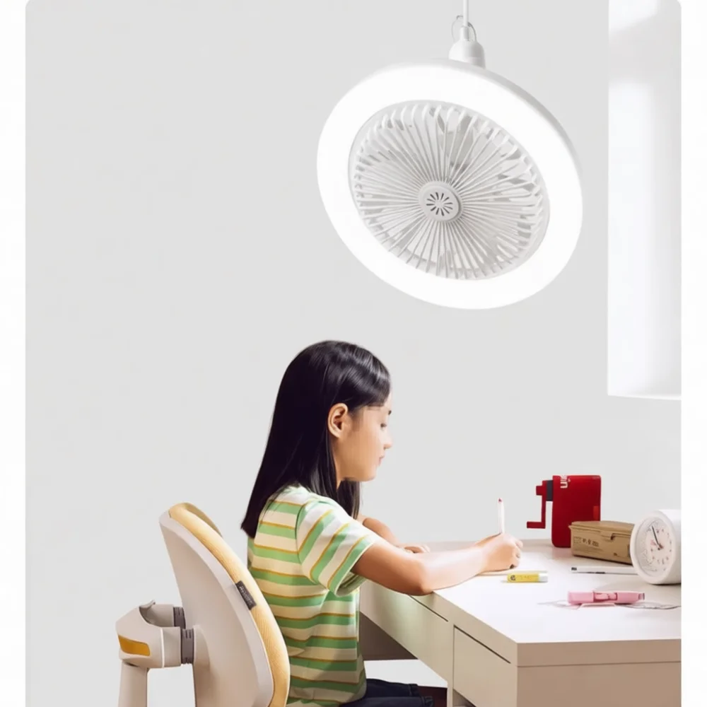 Office Tech And Gadgets - Gepersonaliseerde USB LED-klokventilator met programmeerbaar berichtendisplay,