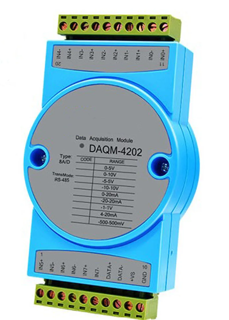 

Analog Acquisition Module Modbus4-20mA To RS485 8-way AI Input 0-10v Isolation