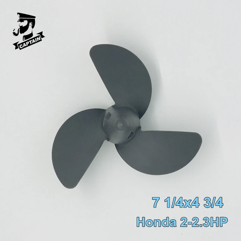 Captain Boat Outboard Propeller 7 1/4x4 3/4 Fit Honda Engine 2HP 2.3HP BF2 /BF2.3HP *NH283* (STIN GRAY) Honda Propeller 3 Blades