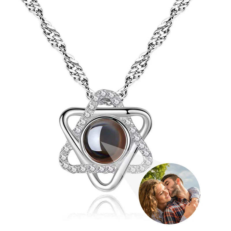 Personalisierte Projektions-Halskette mit Bildaufdruck, Herzanhänger, Erinnerungsfoto-Schmuck, Valentinstagsgeschenk für Sie – Detail 20