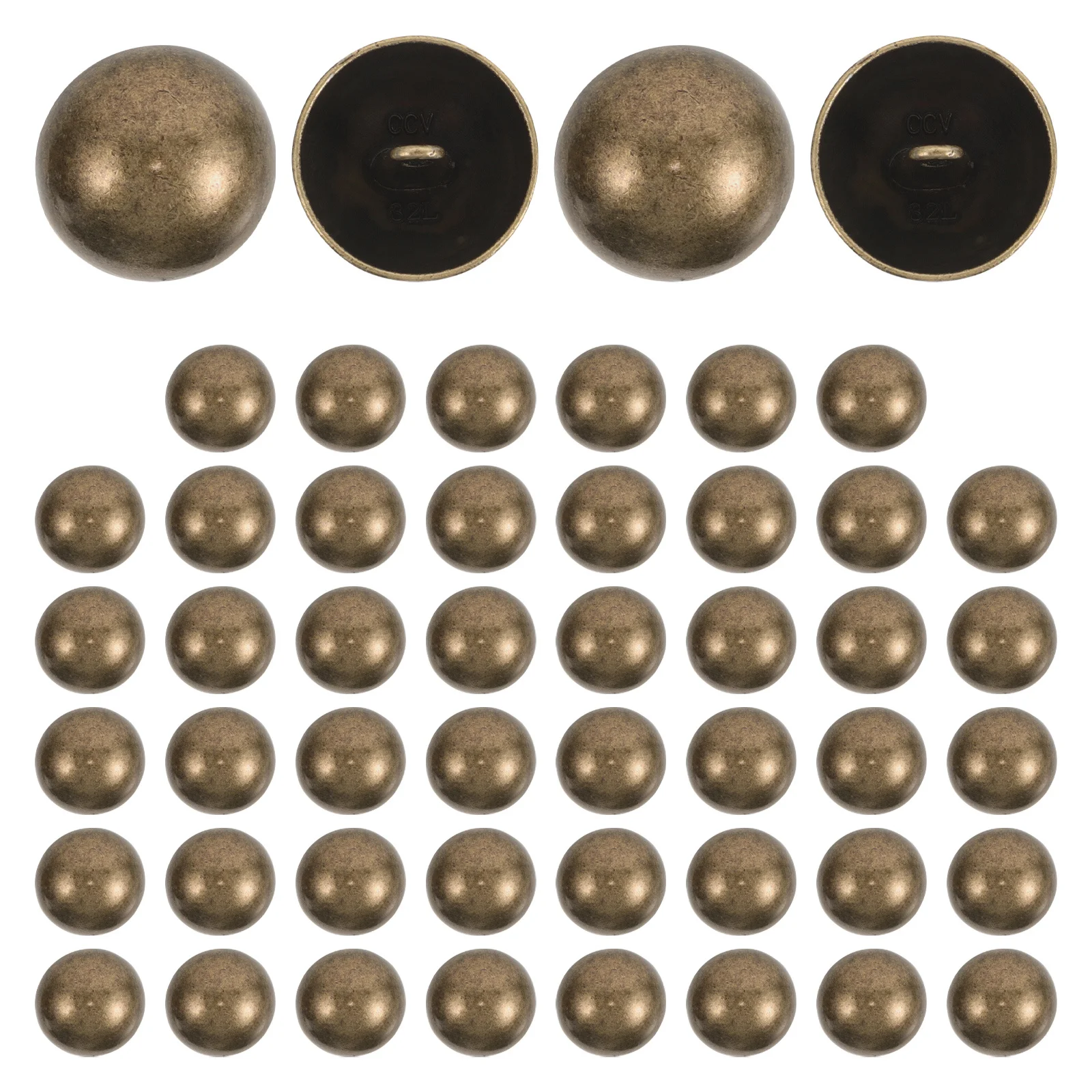 

50Pcs 20Mm Metal Mushroom Head Buttons Half Round Domed Sewing Buttons for Suit Blazer Jacket Coat Hand Sew Tailoring