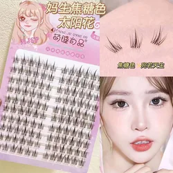 Caramel Colored False Eyelashes Naturally Simulate Brown Mink Eyelashes Extension Segmented Eyelash DIY Makeup Tools Individual