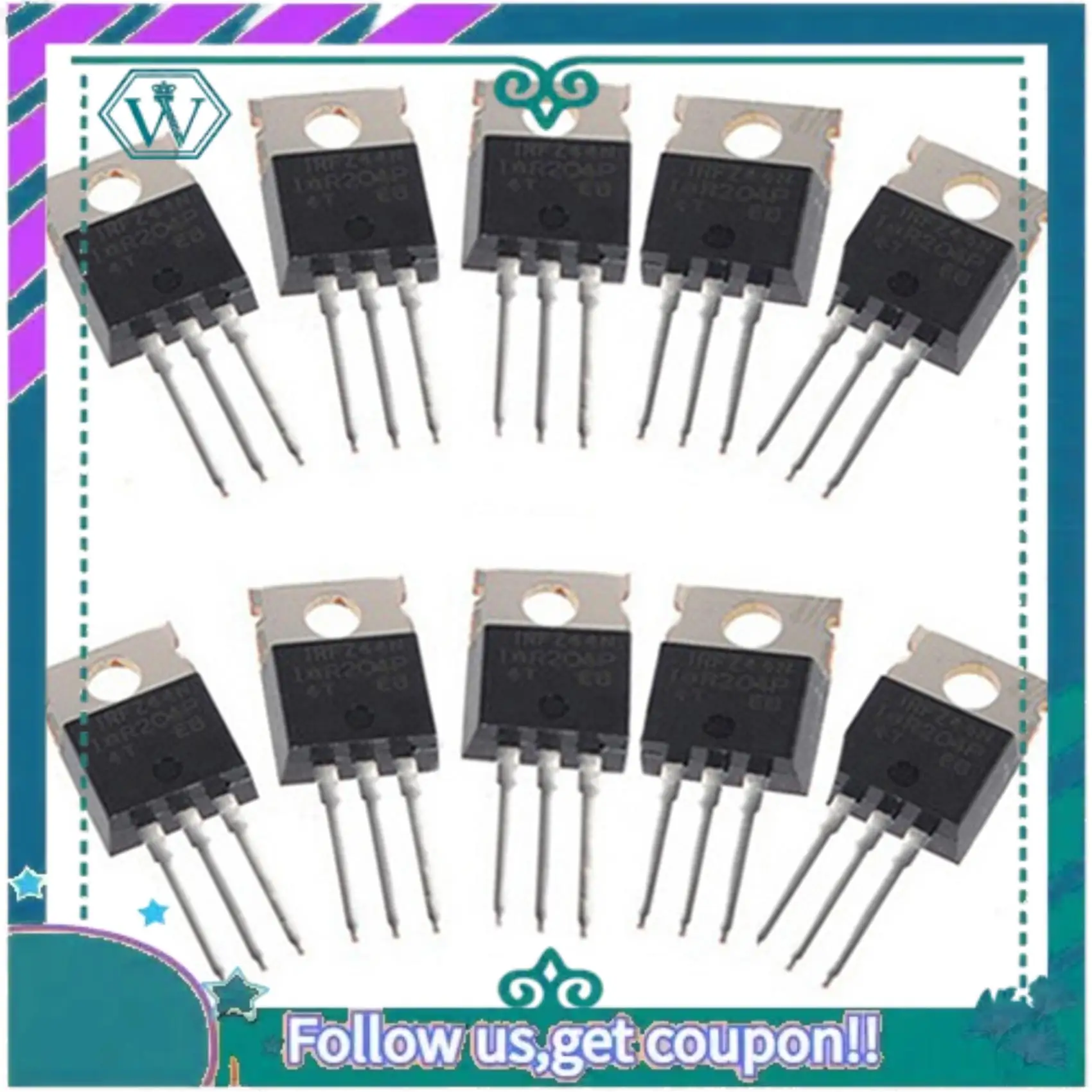A75Q-20Pcs IRFZ44N IRFZ44 Power Transistor MOSFET N-Channel 49A Amp 55V