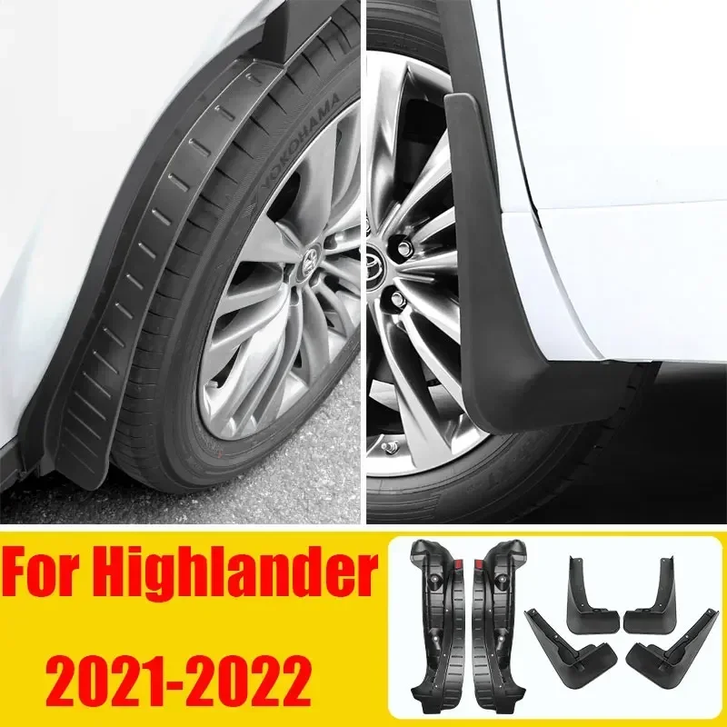 Mudguard Fender Mud Flap Guard Splash Mudguards Car Accessories Auto Styline For Toyota Highlander Kluger XU70 2020 2021 2022