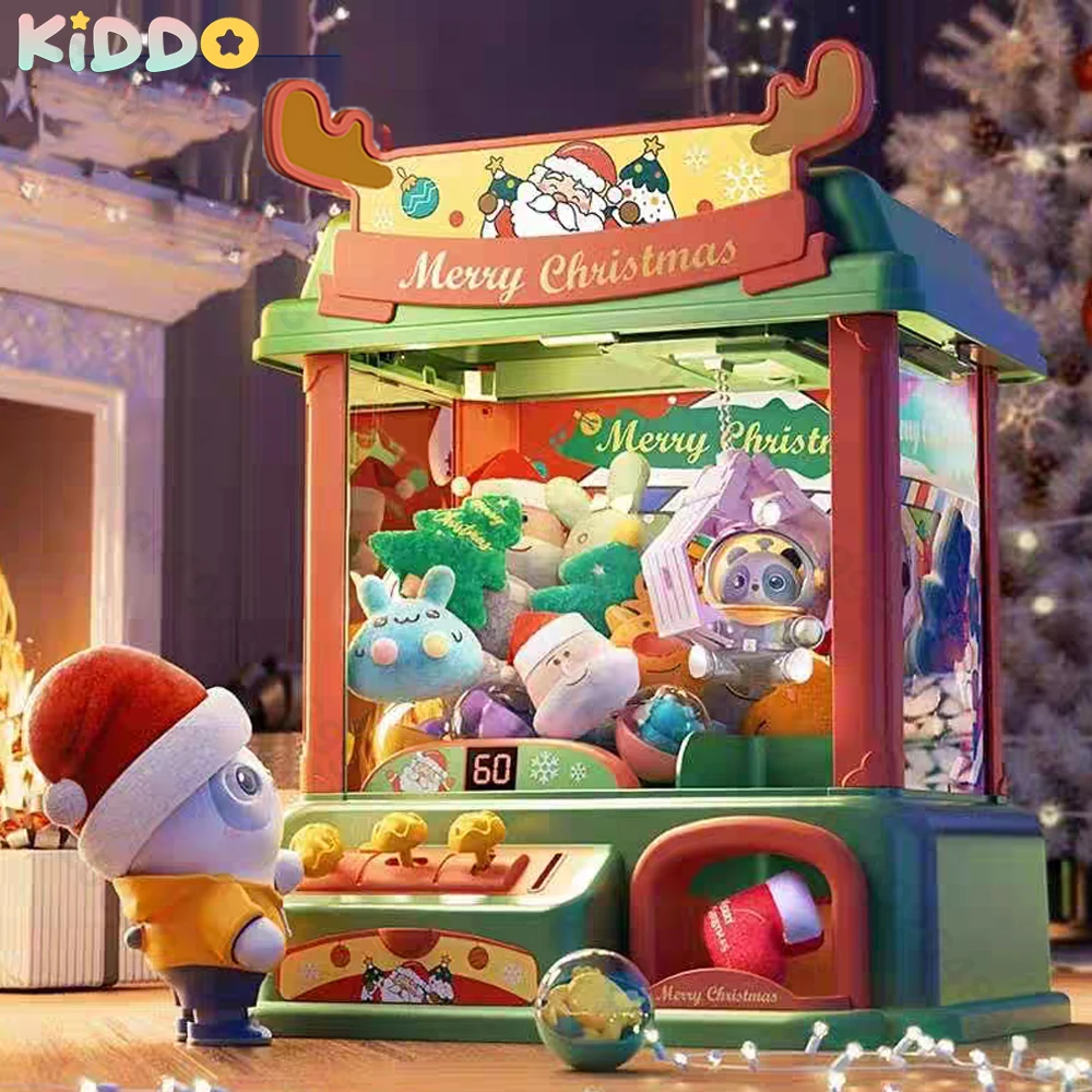 Klaue Maschine Frohe Weihnachten Thema Puppe Maschine Betrieben Spielen Spiel Klaue Fangen Spielzeug Maschinen Puppen Kinder Interaktives Spielzeug
