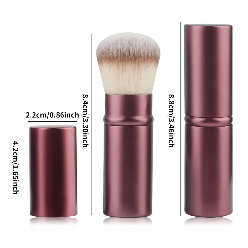 فرشاة تلسكوبية لعيد الميلاد، فرشاة مكياج محمولة واحدة، هدية، فرشاة أحمر الخدود ذات شعيرات ناعمة، تصميم قابل للسحب، أداة تجميل للفتيات