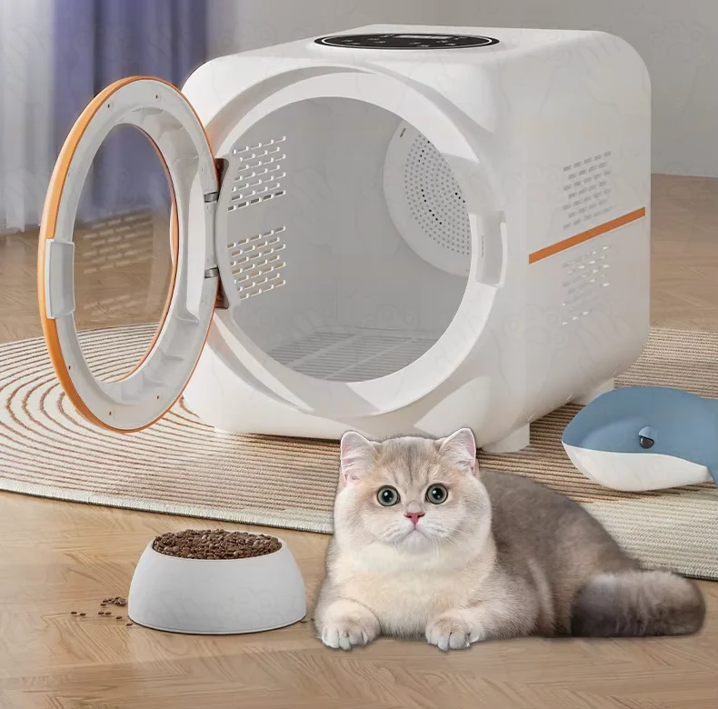Blow Dryer Machine Small Pets Eco-Friendly Plastic Hair Dryer Machine Box for Dogs Cats Small Animal Grooming