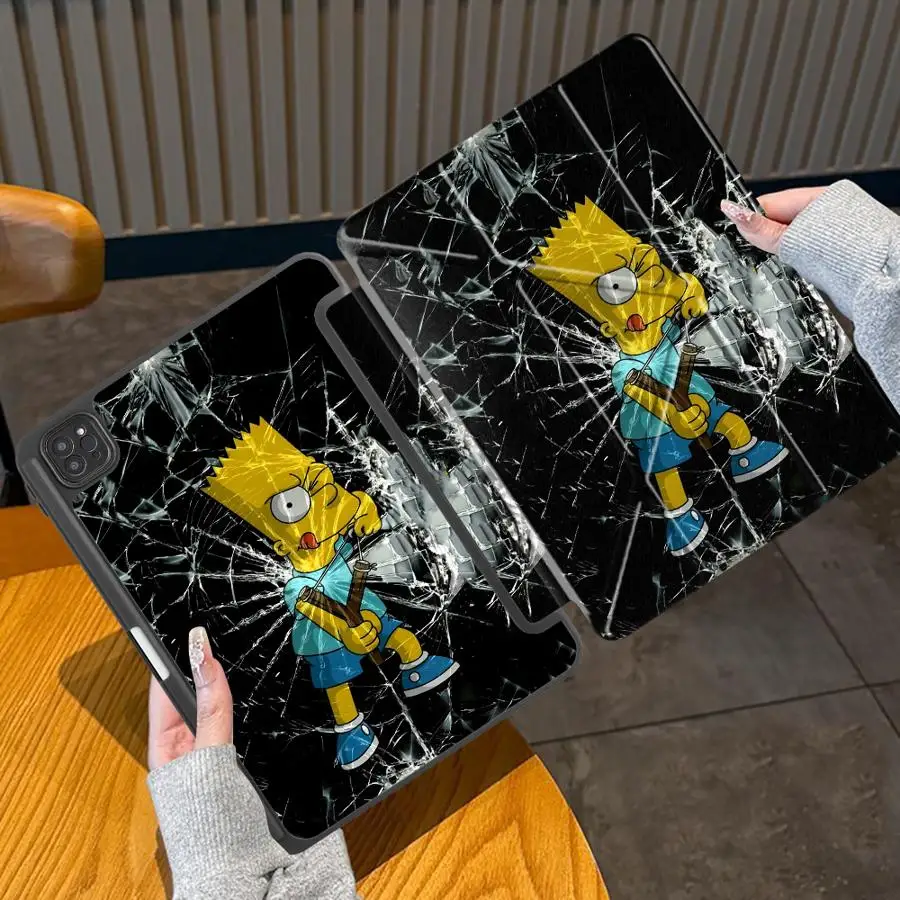 

Чехол-подставка для планшетов iPad Mini 7, 6, Pro 10-го, 7-го, 11-го, 9-го, 8-го поколений, Air M2, 1, 2, M4, Air 2025, 4, 5, M3 с дизайном «Озорные Симпсоны»