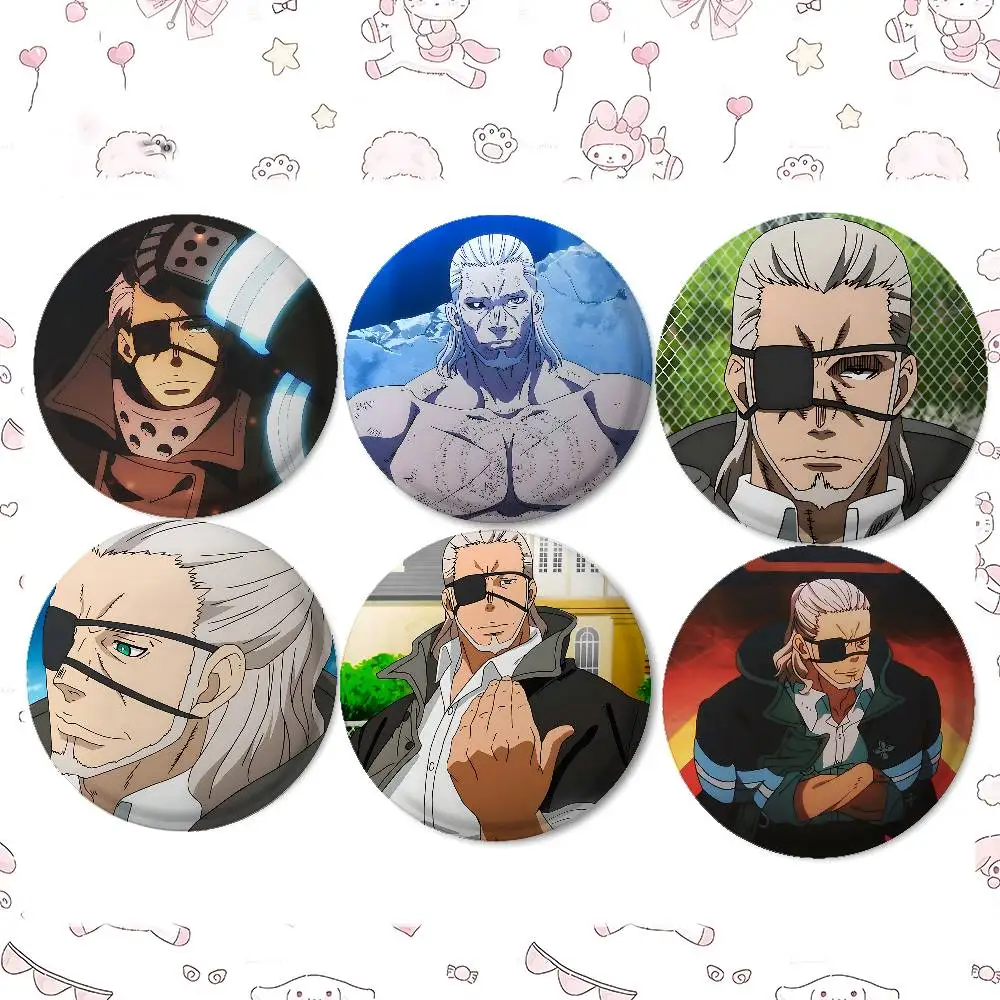 Cartoon Anime Leonard Burns Badges Peripheral Lapel Pins Tinplate Round Brooch For Shoulder Bag Accessories Souvenir Gifts