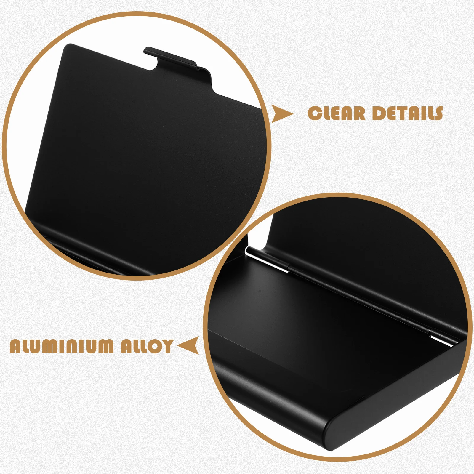 Business Card Holder Box Aluminum Alloy Desktop Organizer Portable Name Cards Storage Box For Office Retail Store Use