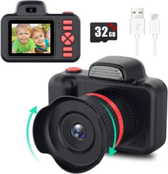 Long Lens Zoom Mini Camera Toys Flash 1080P Photo Video Camera 2.0 inch Screen Child Birthday Festvial Gifts Kids Digital Camera