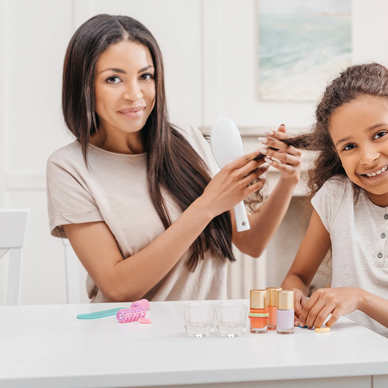 2 قطعة مانيكير كريستال أكواب الزجاج دابن طبق مسمار أدوات الرسم لصالون المهنية الاكريليك السائل مسحوق خلط #1