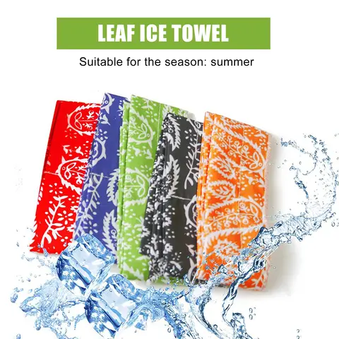 5Pcs Cool Scarf Neck Wrap Cooling Bandana Scarf Instant Cooling Outdoor Sports Headband Chill Ice Sports Towel Wristband