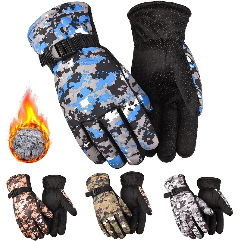 

Winter Cycling Gloves Men Outdoor Waterproof Skiing Riding Hiking Motorcycle Warm Mitten Gloves Unisex Thermal Sport Gloves