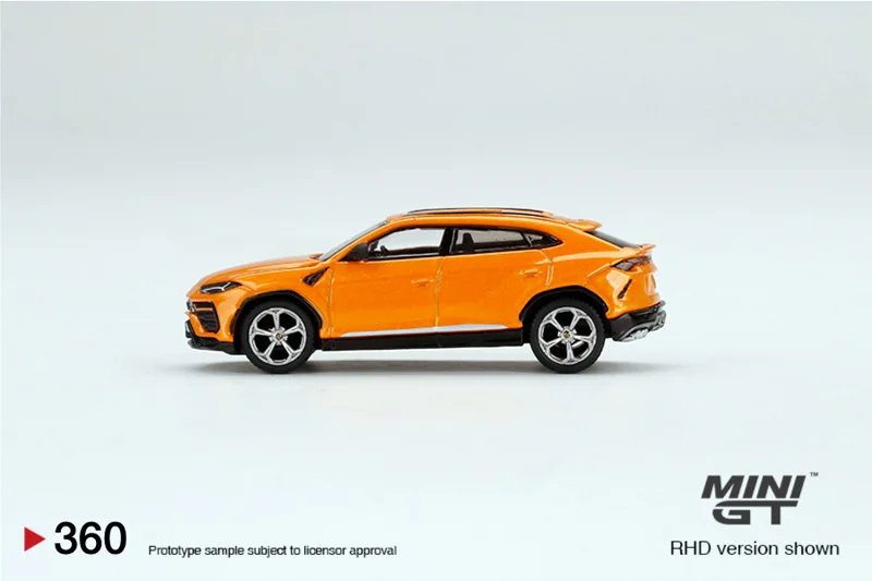 TSM MINI GT 1:64 #360 Urus Arancio Borealis odlewane aluminiowy model samochodu prezenty