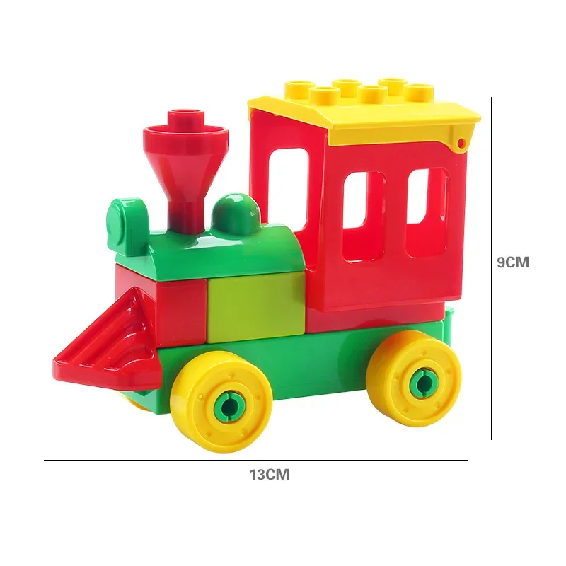 Compatible Big Building Blocks Transportation Bus Train Princess Car Accessories Large Bricks Kids Assembly Toys Party Gifts