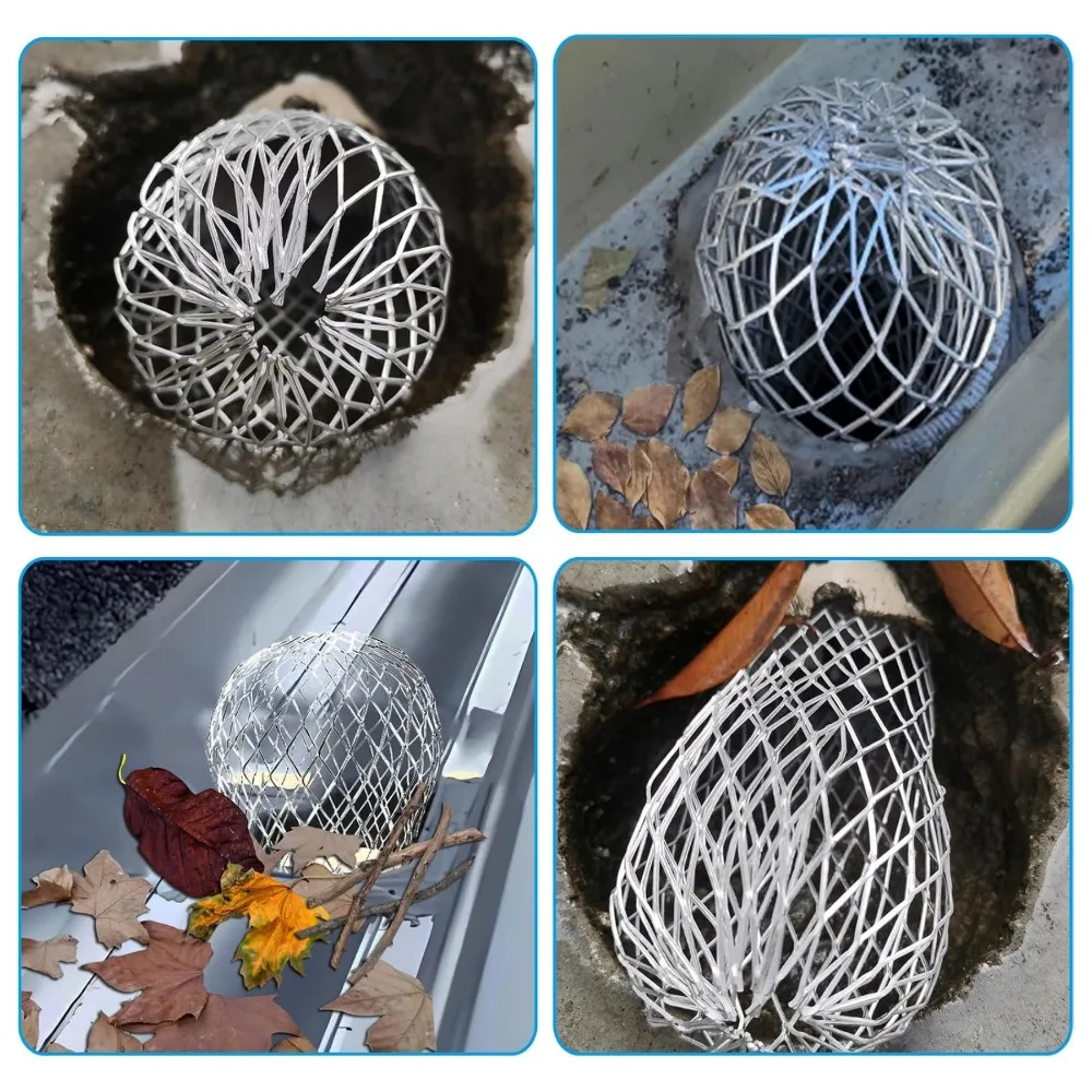 2/4/6 個側溝フィルテメッシュアルミ屋外葉破片泥側溝ガード排水ネットカバーアンチブロッキング側溝クリーニングツール