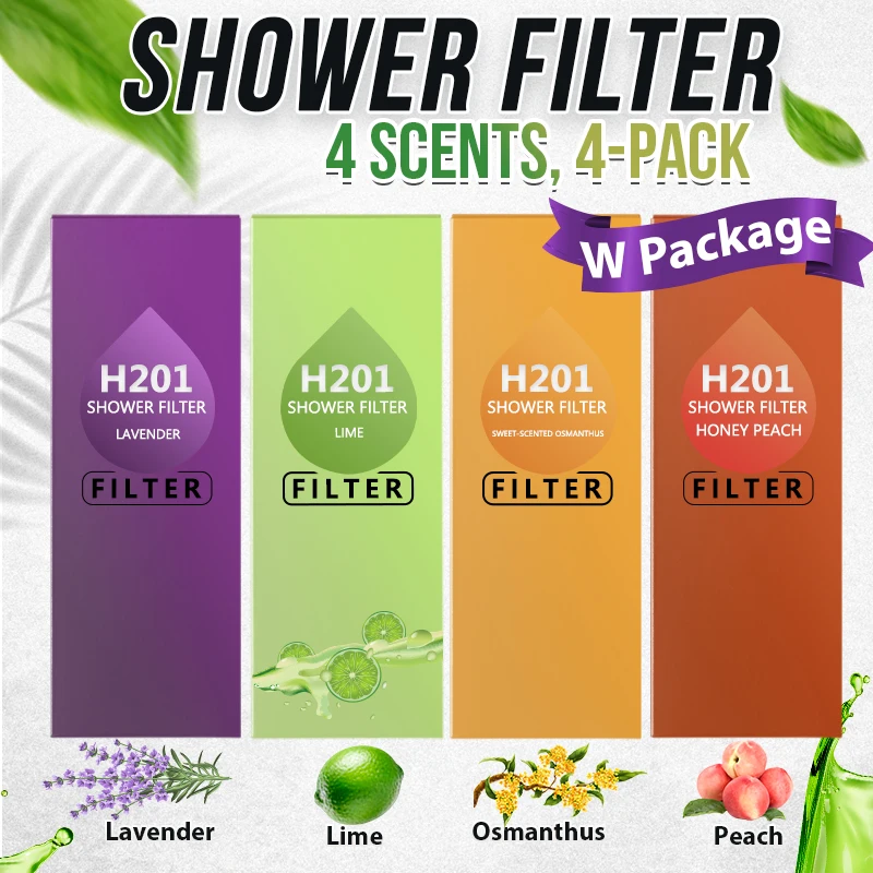 

A Sets Scented Shower Head Filter,Lavender, Lime, Osmanthus, Peach,Water Softener,Removal Chlorine,Bathroom Accessories