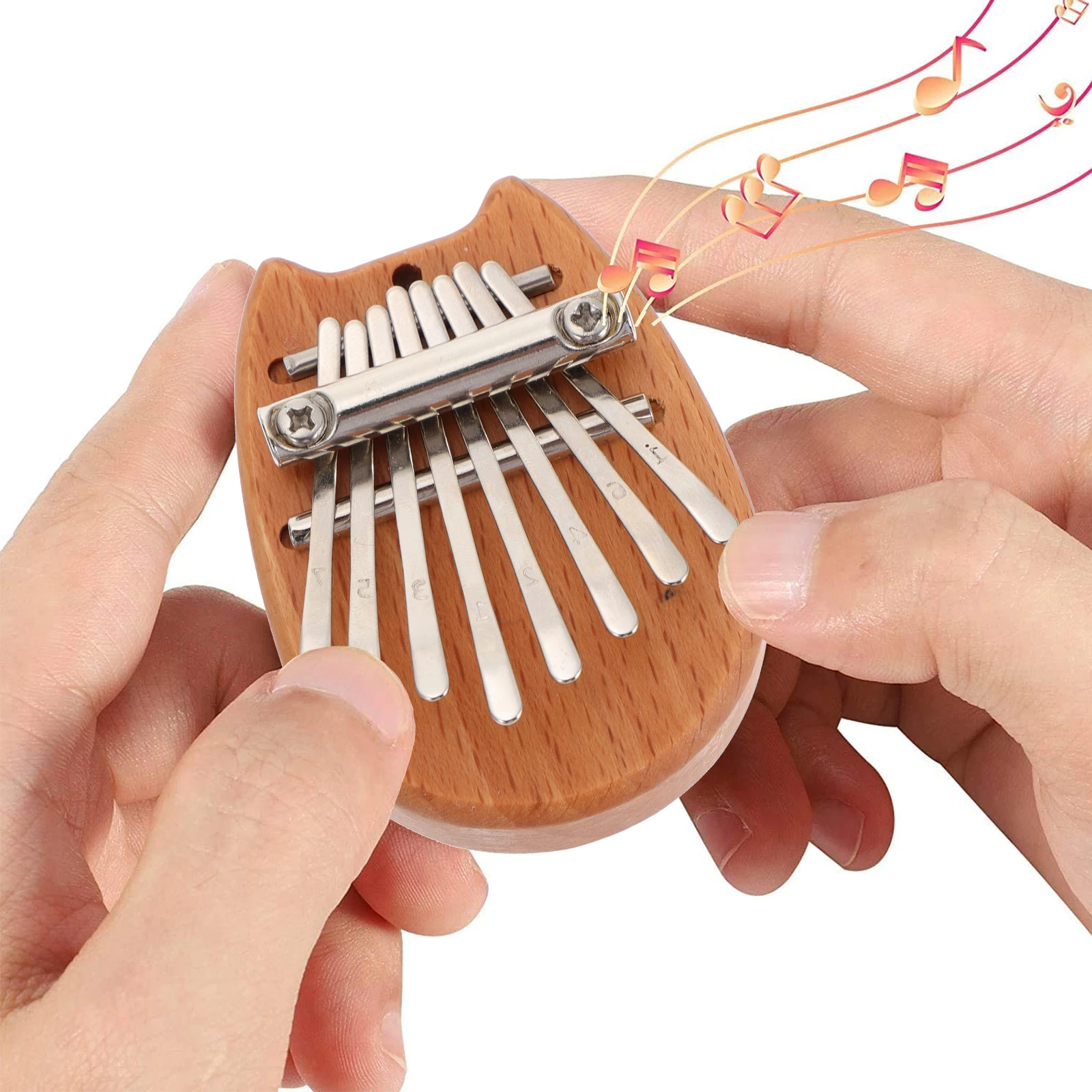 

Portable Wooden Chinchilla Thumb Piano Child Keys Mini Small Instrument for Fingers