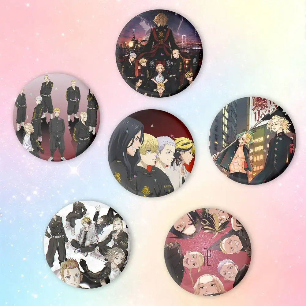Anime Tokyo Revengers Badges Creative Tinplate Button PinsBrooch Badge Clothes Backpack