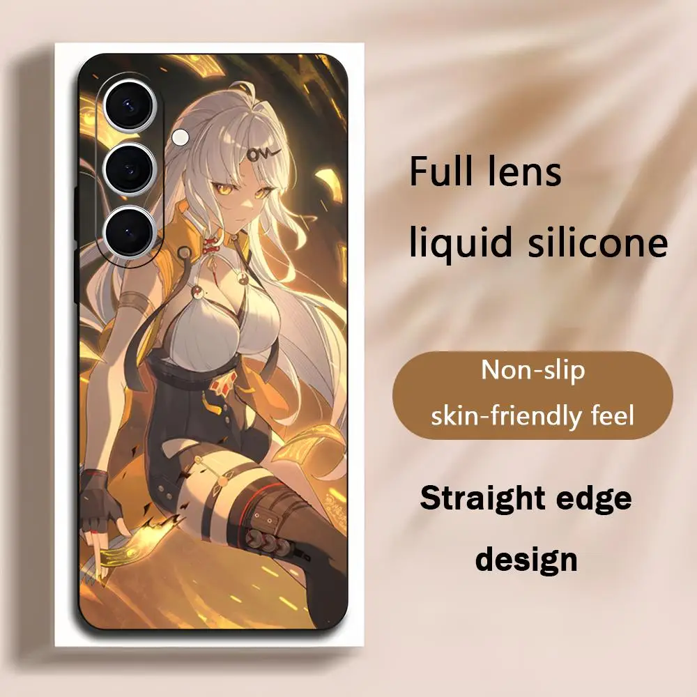 Cool Yixuan Zenless Zone Zero funda de teléfono para Samsung Galaxy S25 S24 S23 S22 S21 S20 Plus Ultra Note20 negro suave