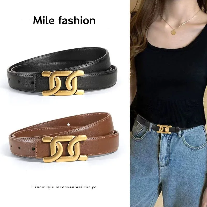 

A trendy women's belt with a design sense, paired with jeans or skirts, creates a simple and fashionable feeling