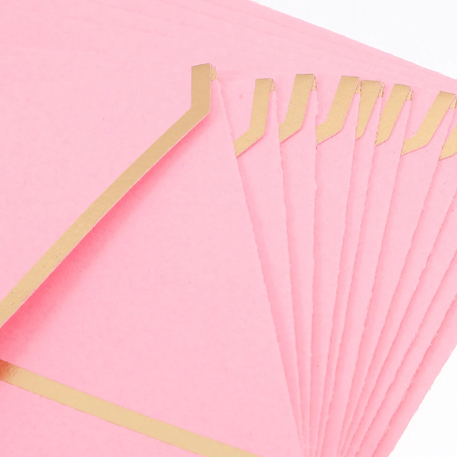 

50Pcs Gold Edge Invitation Envelopes Decorative Elegant Paper Wedding Small Card Multi-Function Greeting Thank You Cards