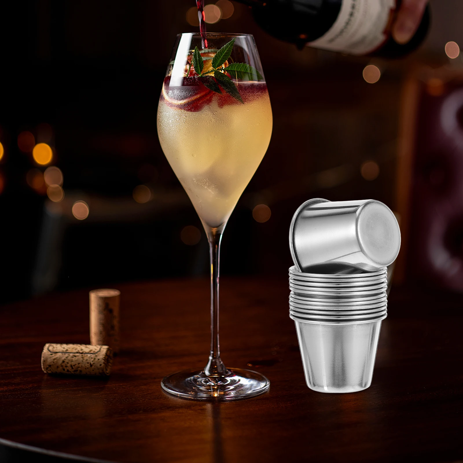 

12 Pcs Stainless Steel Glass Drinking Cup Glasses Cups Insulated Men Whisky Beer Shot Holder Dip