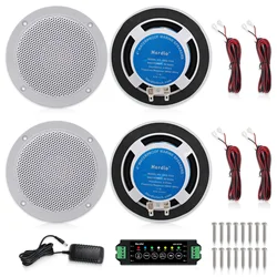 Home 4 Pcs 320W Wall In Ceiling Speakers Full-Range 4