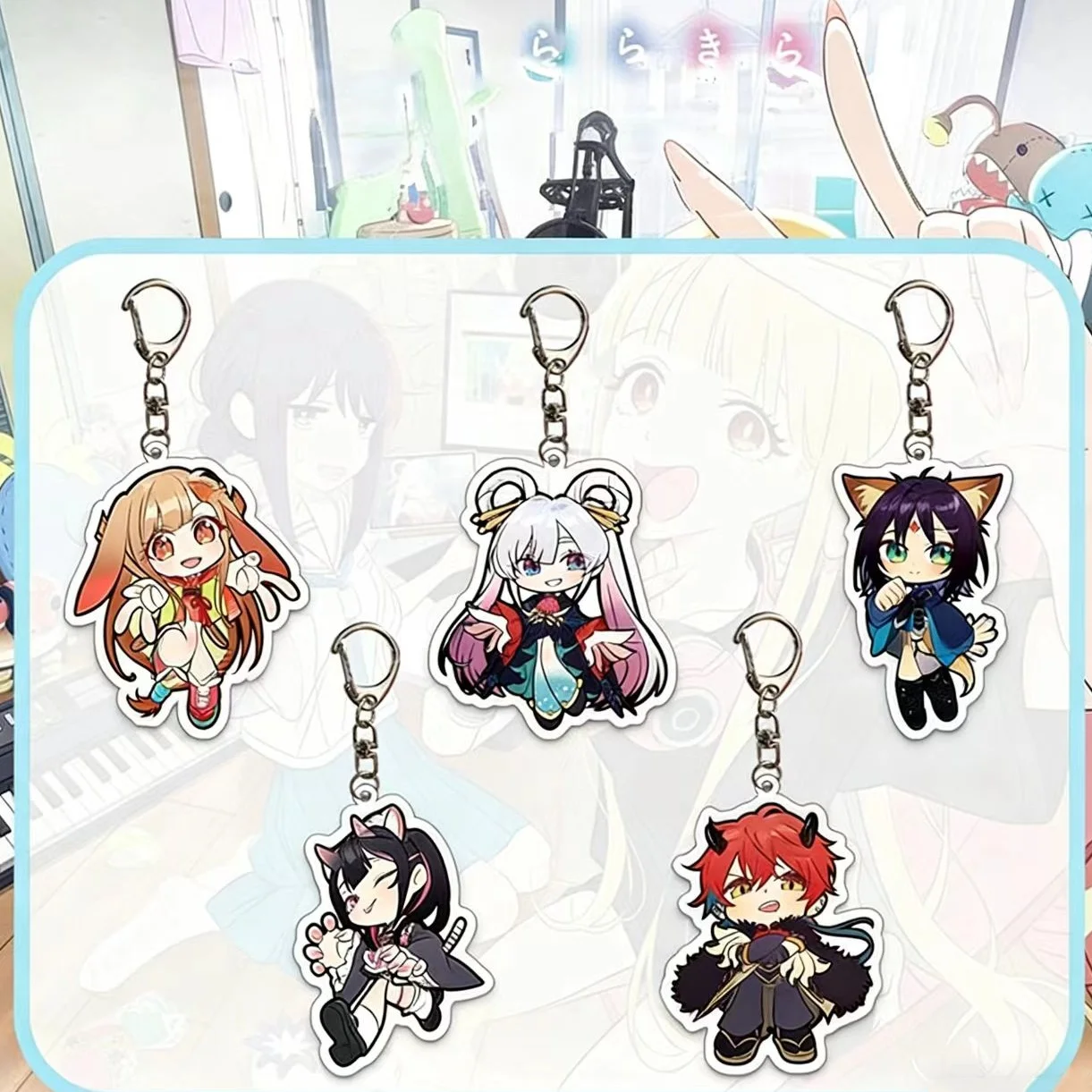 Anime Cosmic Princess Kaguya! Acrylic Keychain Kaguya Yachiyo runami Iroha Sakayori Key Charm Car Bag Pendant Gift for Fans