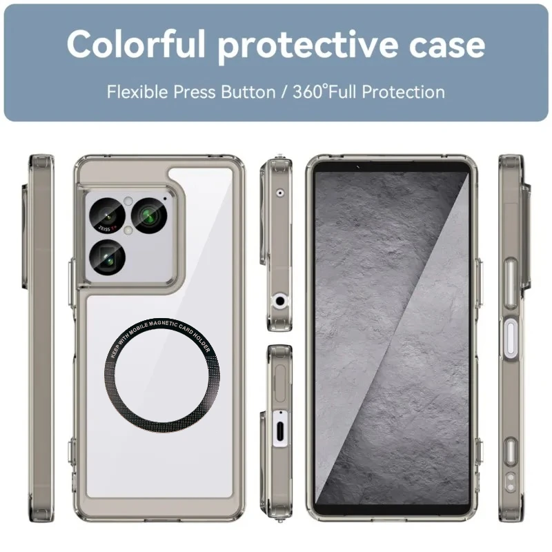 Slim Translucent for Magsafe Wireless Charging Case for Sony Xperia 1 VIII 10 VII VI 5 V Soft Edge Hard Back PC Shockproof Cover view 2