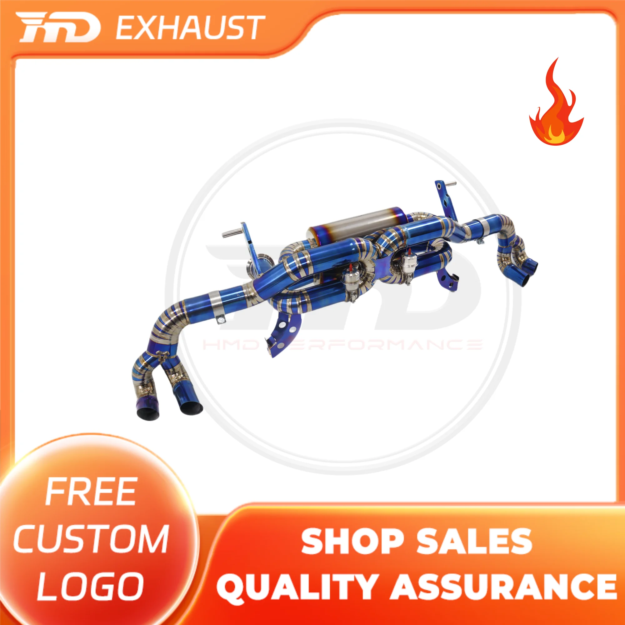 

HMD Hot sale items Titanium Exhaust Pipe Catback for Lamborghini Huracan LP610 LP580 Custom with Valve Muffler