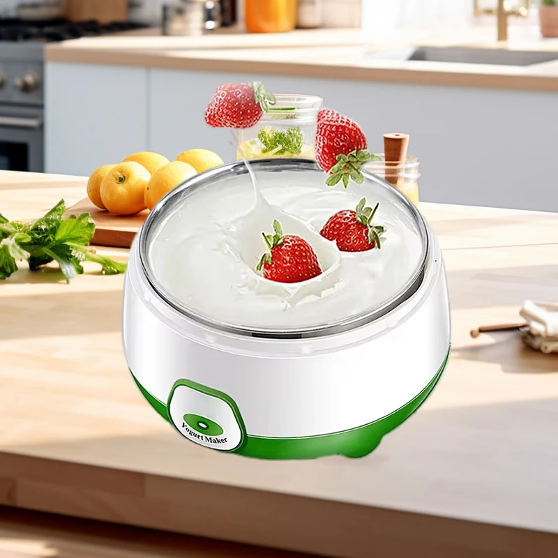 1L Yogurt Maker Mini Automatic Yogurt Machine Household DIY Yogurt Tools Kitchen Appliances StainlessSteelTank Appliances Yogurt